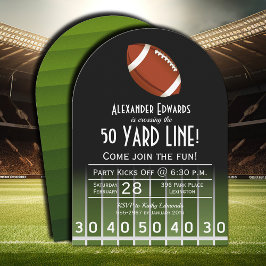 American Football Birthday Party Einladungen