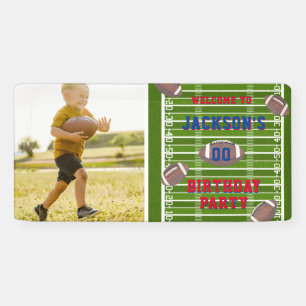 American Football Birthday Party Foto Banner
