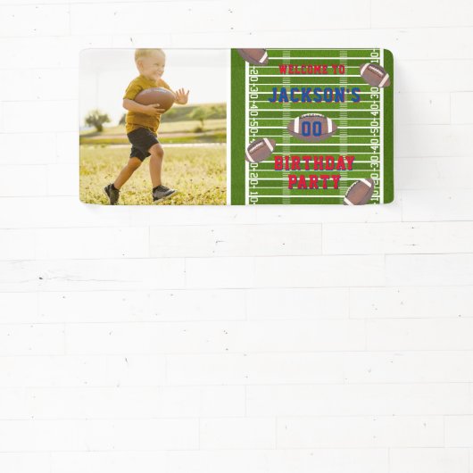 American Football Birthday Party Foto Banner (InSitu)