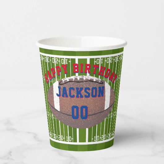 American Football Birthday Party Pappbecher (Links)