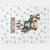 American Football Blanket for Kids Birthday Gift Fleecedecke (Vorderseite (Horizontal))