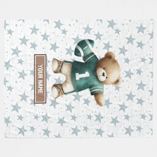 American Football Blanket für Kleinkind zum Geburt Fleecedecke (Vorderseite (Horizontal))