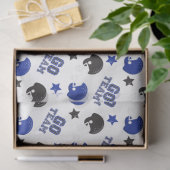 American Football Blue and Black Muster Seidenpapier (Geschenk)
