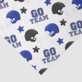 American Football Blue and Black Muster Seidenpapier (Ausschnitt)