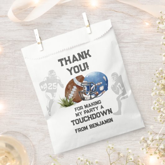 American Football Boy Birthday Party Geschenktütchen (Ausgeschnitten)