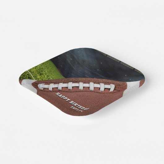 American Football Boys Happy Birthday Party Pappteller (Gewinkelt)