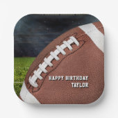 American Football Boys Happy Birthday Party Pappteller (Vorderseite)