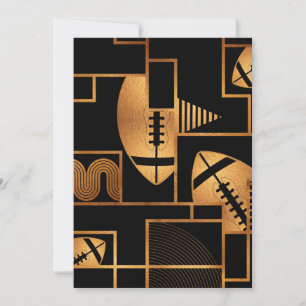 American Football Bronze Geometric Abstrakt Feiertagskarte
