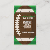 American Football Brown & Green Color Baby Dusche Begleitkarte (Vorderseite)