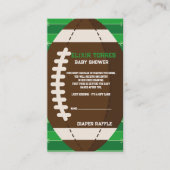 American Football Brown & Green Color Baby Dusche Begleitkarte (Vorderseite)