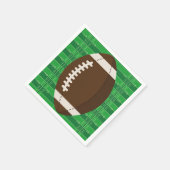 American Football Brown & Green Color Baby Dusche Serviette (Ecke)