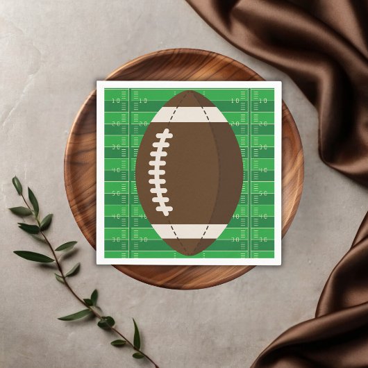 American Football Brown & Green Color Baby Dusche Serviette
