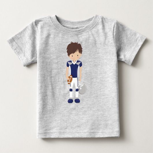 American Football, Brown Hair, Niedlich Boy, Rugby Baby T-shirt (Vorderseite)