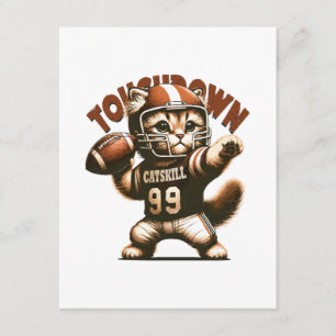 American Football Cat - Touchdown Purfection Begleitkarte