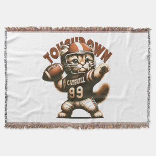 American Football Cat - Touchdown Purfection Decke