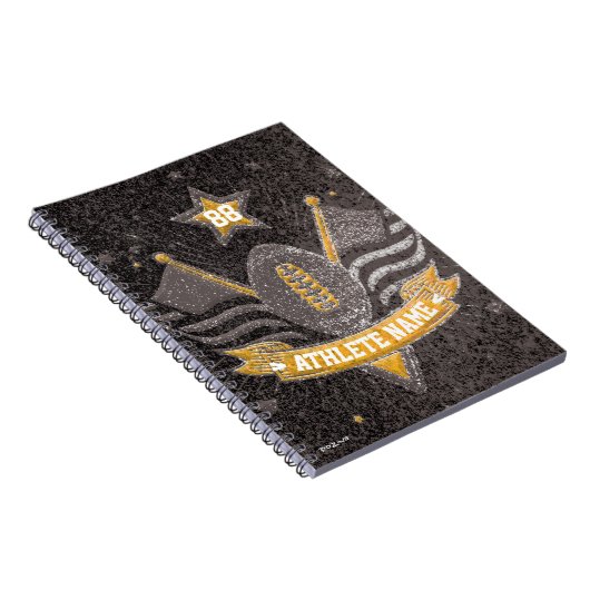 American Football Champions mit Black and Gold Gli Notizblock (Rechte Seite)