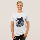 American Football Chasing Sieger Tri-Blend Shirt (Vorderseite voll)