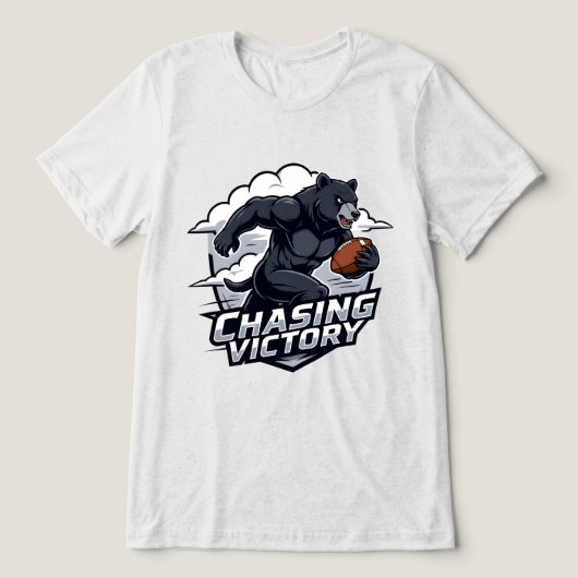 American Football Chasing Sieger Tri-Blend Shirt (Design Vorderseite)