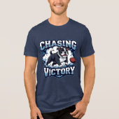 American Football Chasing Sieger Tri-Blend Shirt (Vorderseite)