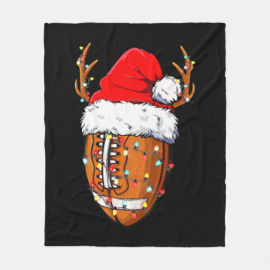 American Football Christmas Football Weihnachtsman Fleecedecke