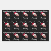 American Football Christmas Personalisiert Geschenkpapier Set (Vorderseite 2)