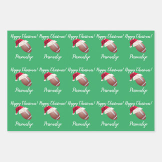 American Football Christmas Personalisiert Geschenkpapier Set