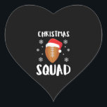 American Football Christmas Squad Christmas Xmas Herz-Aufkleber<br><div class="desc">American Football Christmas Squad Christmas Xmas</div>