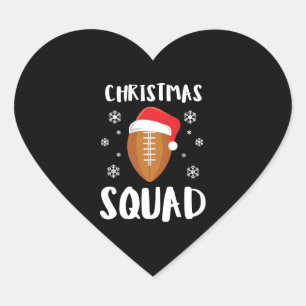 American Football Christmas Squad Christmas Xmas Herz-Aufkleber