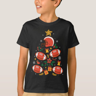 American Football Christmas Tree T-Shirt