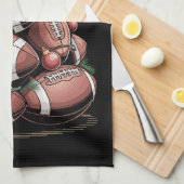 American Football Christmas Tree Xmas Pajamas Geschirrtuch (Viertel Falte)