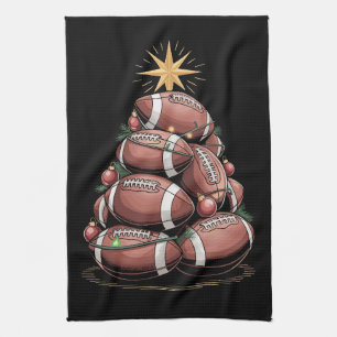 American Football Christmas Tree Xmas Pajamas Geschirrtuch