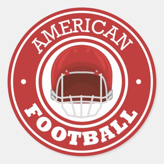 American Football Classic Round Sticker (Vorderseite)