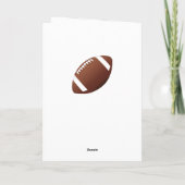 American Football Coach Football Ball Foto Dankeskarte (Rückseite)