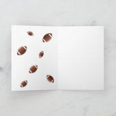 American Football Coach Team Player Dankeskarte (Innenseite)