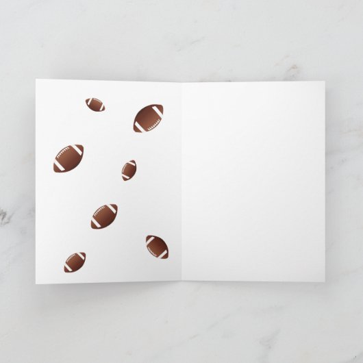 American Football Coach Team Player Dankeskarte (Innenseite)