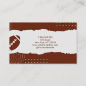 American Football Coach Visitenkarte (Rückseite)