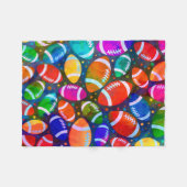 American Football Colorful Muster Fleecedecke (Vorderseite (Horizontal))