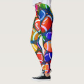 American Football Colorful Muster Leggings (Links)