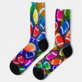 American Football Colorful Muster Socken (Linkes Detail)