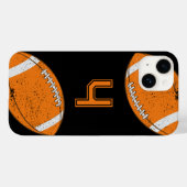 American Football Custom Jersey Nummer Black Case-Mate iPhone Hülle (Rückseite (Horizontal))