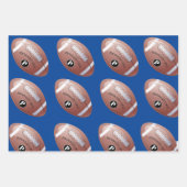 American Football Custom Monogram Name Geschenkpapier Set (Vorderseite 3)