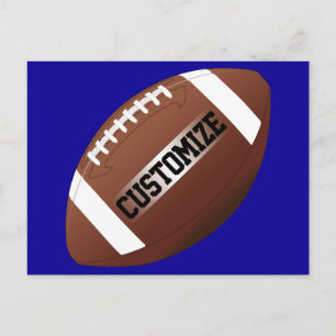 American Football Custom Team Name & Color Sports Postkarte