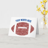 American Football Customizable Card Karte (Gelbe Blume)