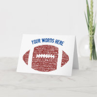 American Football Customizable Card