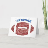 American Football Customizable Card Karte (Vorderseite)