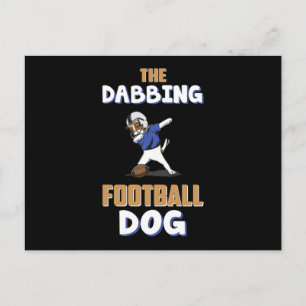 American Football Dabbing Dog Game Funny Geschenk  Postkarte
