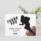 American Football Danke Coach Card (Stehend Vorderseite)
