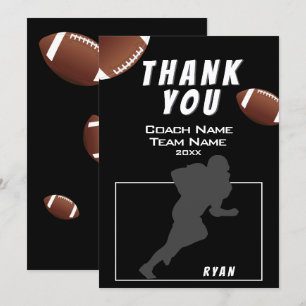 American Football Danke Coach Card