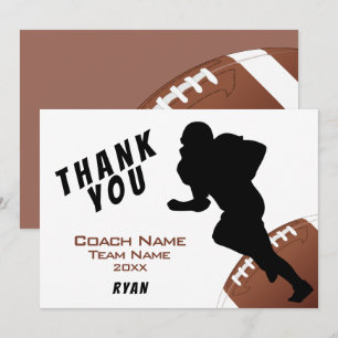 American Football Danke Trainer Karte