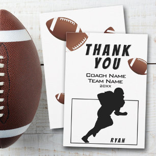 American Football Danke Trainer Karte
